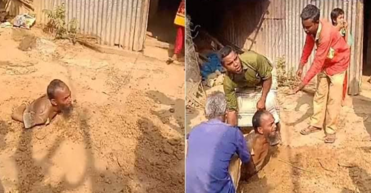 জীবন্ত একজনকে  মাটিতে পুতেঁ রাখার অভিযোগে আটক ৩