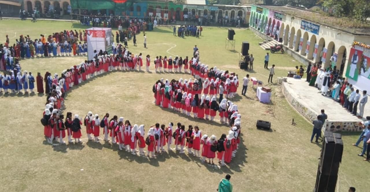 নড়াইলে হাজারো কণ্ঠে ৭ই মার্চের ভাষণ এবং শুদ্ধসুরে জাতীয়  সংগীত পরিবেশন