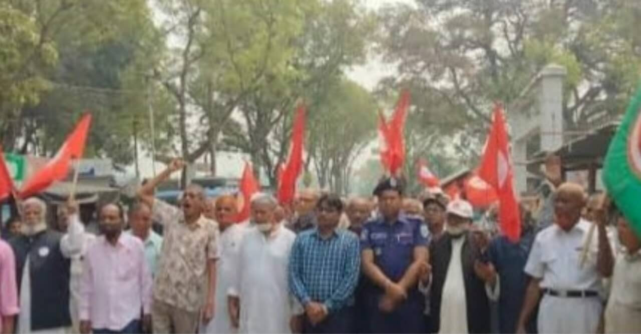 বঙ্গবন্ধুর জন্মশতবার্ষিকী ও স্বাধীনতার সুবর্ণজয়ন্তী উপলক্ষ্যে মুক্তিযোদ্ধাদের র‌্যালী