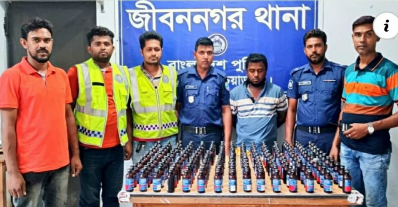 মাদক বিরোধী অভিযানে ফেনসিডিল সহ গ্রেফতার