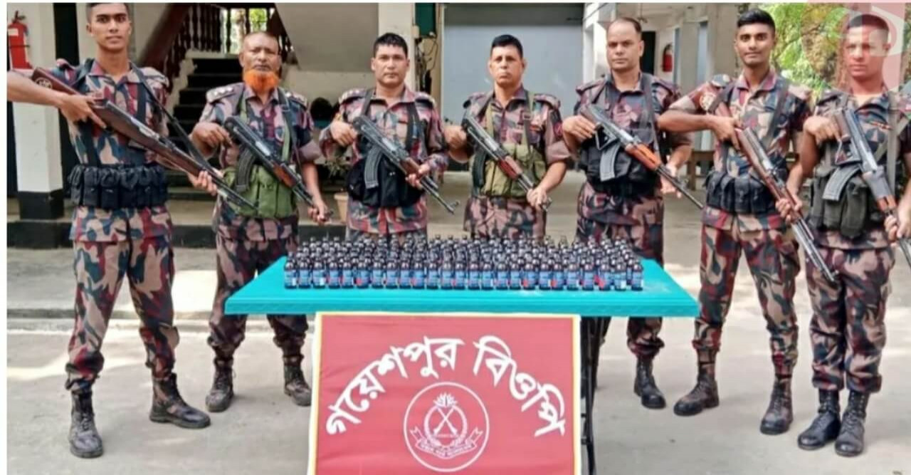 বিজিবির অভিযানে ১৪৪ বোতল ফেন্সিডিল উদ্ধার