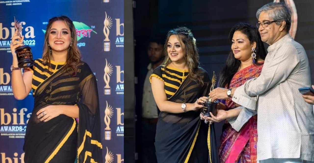 ওয়েব ফিল্মে সেরা অভিনেত্রীর পুরুষ্কার পেলেন দীঘি