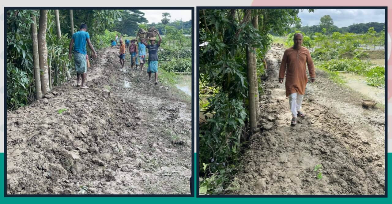 নিজ অর্থে জনগণকে রাস্তা করে দিলেন চেয়ারম্যান