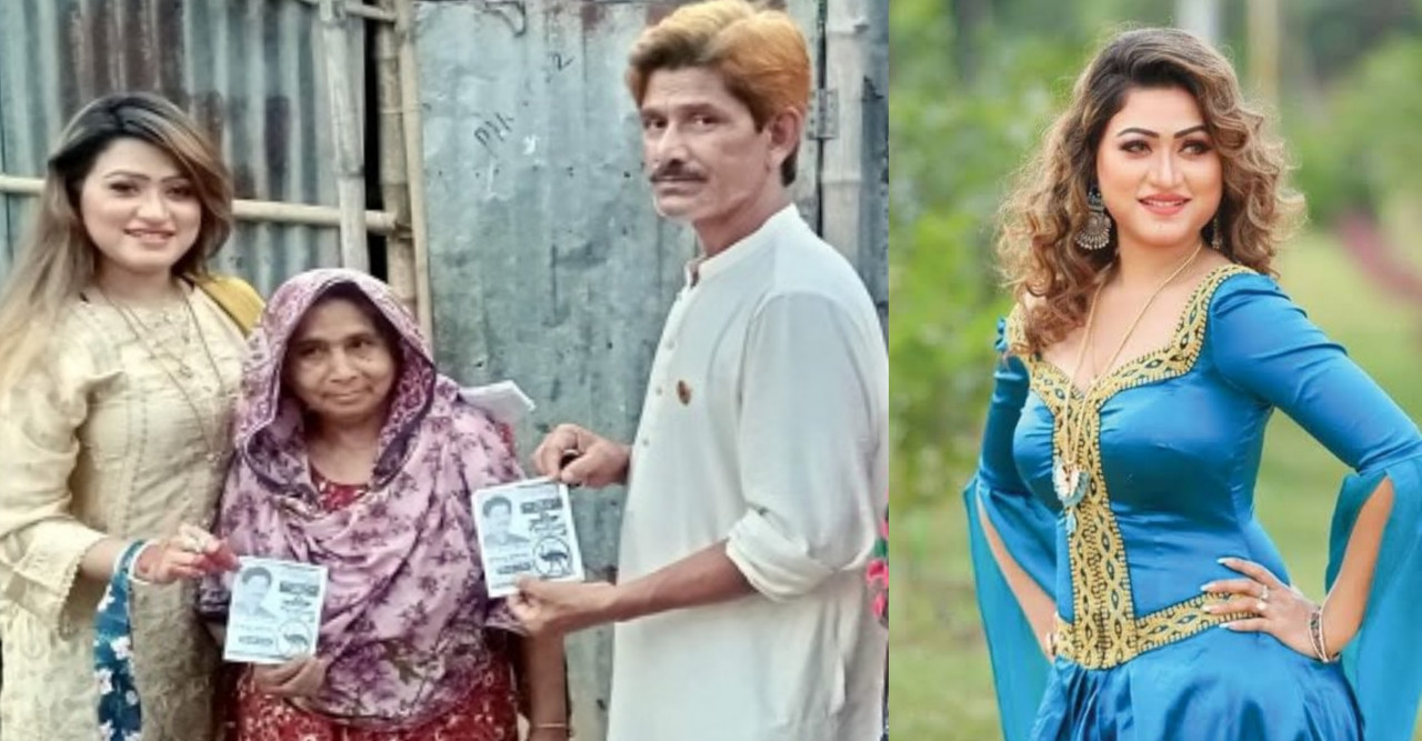 পাঁচবিবি পৌরসভা নির্বাচনে বাবার জন্য ভোট চাইলেন তানহা মৌমাছি