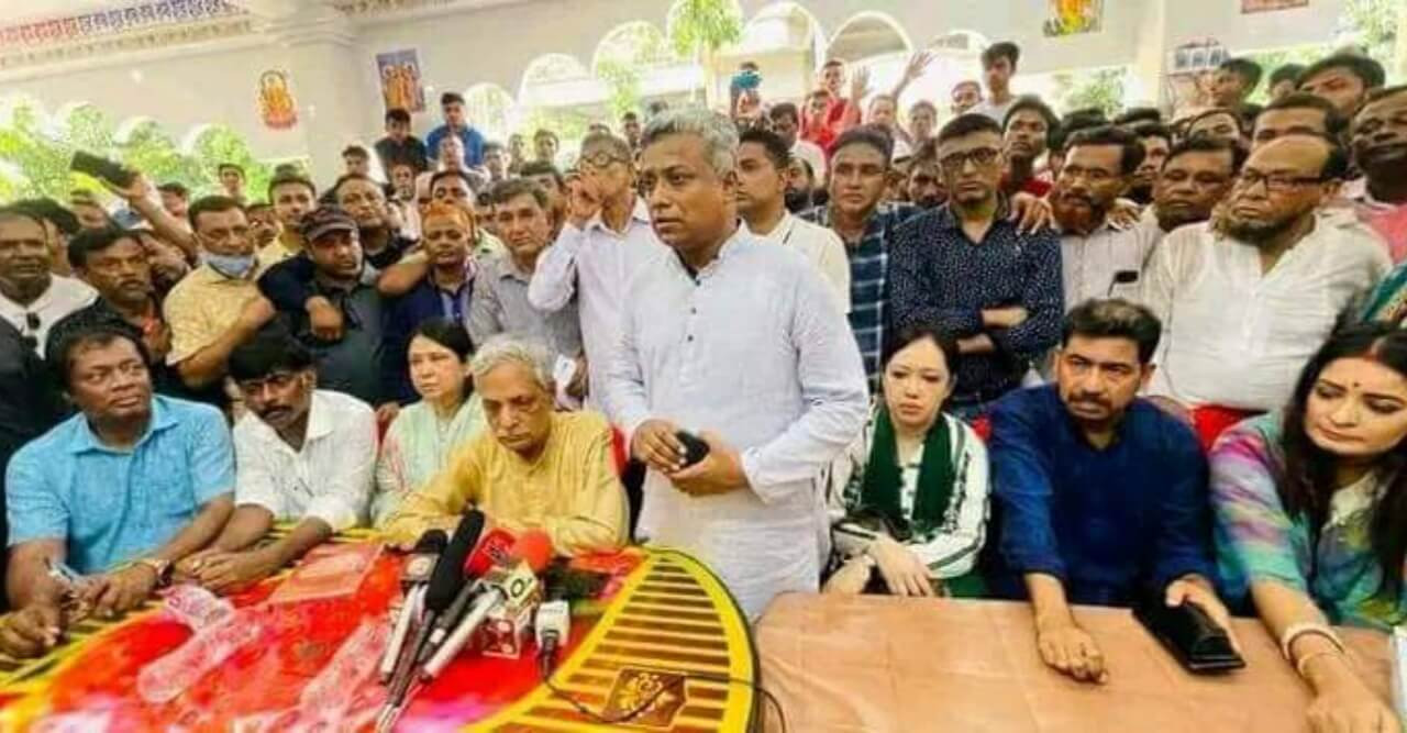 বিএনপি নেতাদের সাহাপাড়ার ঘটনাস্থল পরিদর্শন