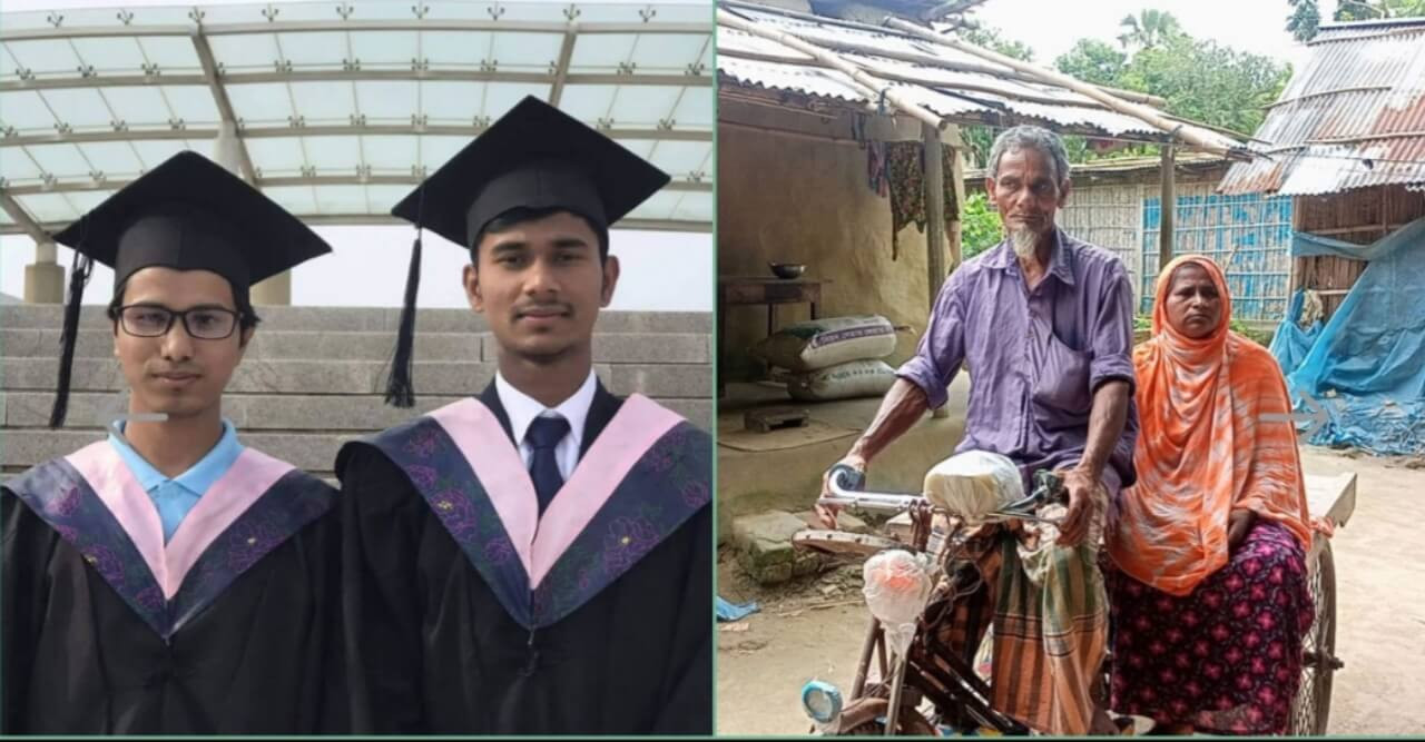 ভ্যানচালক বাবার স্বপ্নপূরণে উচ্চশিক্ষায় চীনে দুই ভাই