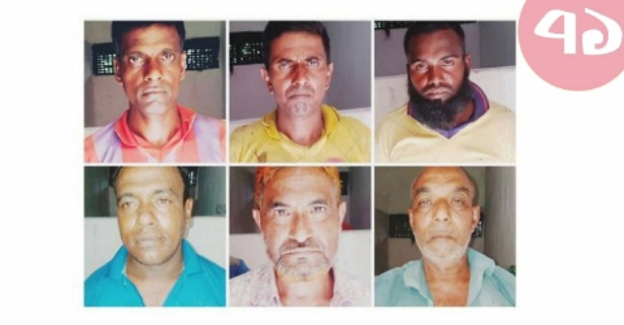 রাতের আঁধারে রাস্তার গাছ কাটায় ৬ চোর গ্রেফতার