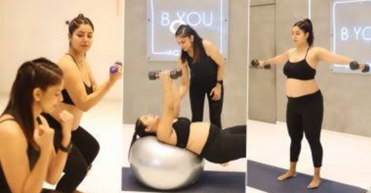 অন্তঃসত্ত্বা অবস্থায় জিমে  ঘাম ঝরাচ্ছেন অভিনেত্রী দেবিনা