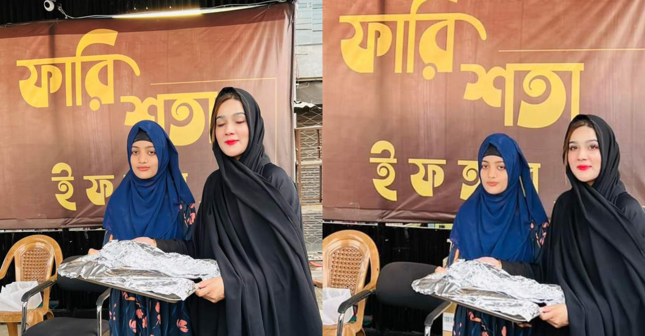 রেস্টুরেন্টে ইফতারি বিক্রি করছেন মাহিয়া মাহি
