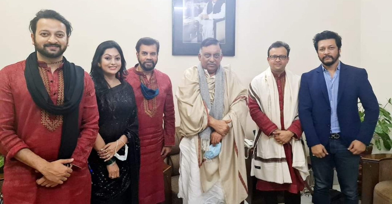 স্বরাষ্ট্রমন্ত্রী আসাদুজ্জামান খানের সাথে  সাক্ষাৎ করেন কাঞ্চন-নিপুন প্যানেল