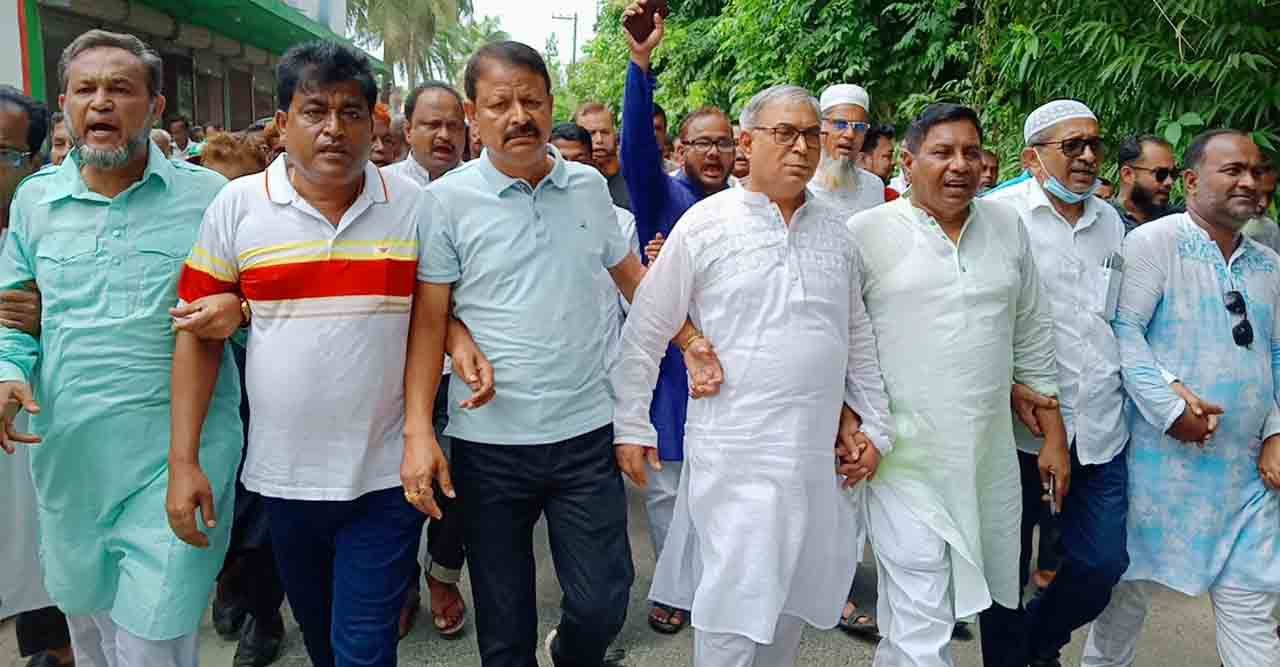 মোল্লাহাটে আওয়ামীলীগের সমাবেশ ও বিক্ষোভ মিছিল